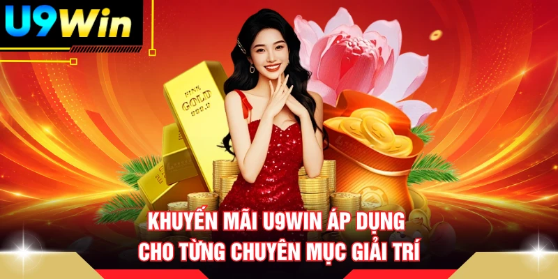 Khuyến mãi U9WIN áp dụng cho từng chuyên mục giải trí